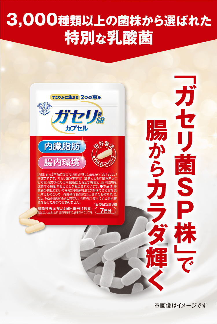 3,000種類以上の菌株から選ばれた特別な乳酸菌