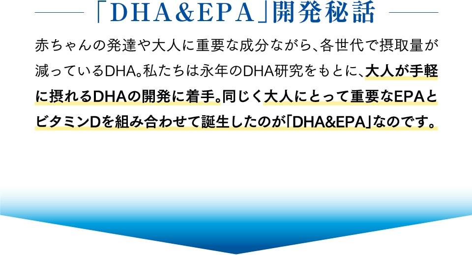 「DHA＆EPA」開発秘話