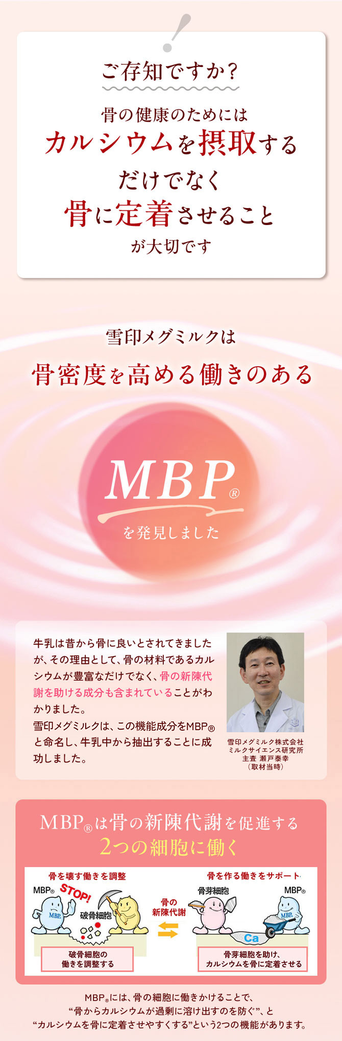 ご存知ですか？骨の健康のためにはカルシウムを摂取するだけではなく骨に定着させることが大切です!