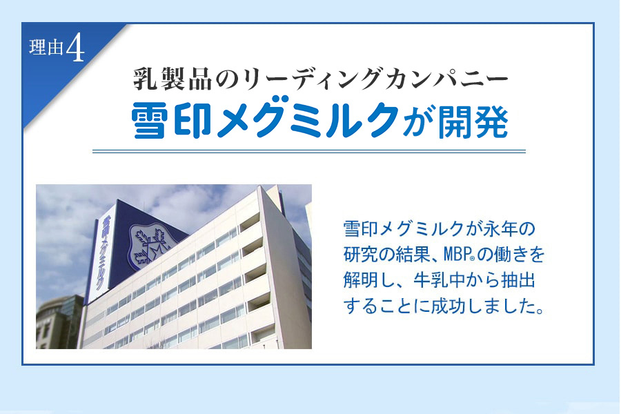乳製品トップブランドの雪印メグミルクが開発